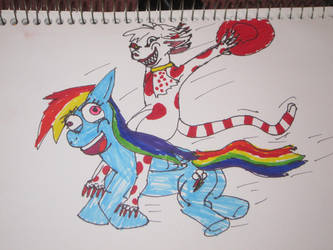 Rainbow Dash and Lucy Lacemaker Running Sloppily