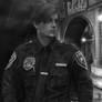 Leon Kennedy RE2 Remake in American police uniform