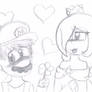 Mario x Rosalina Sketch