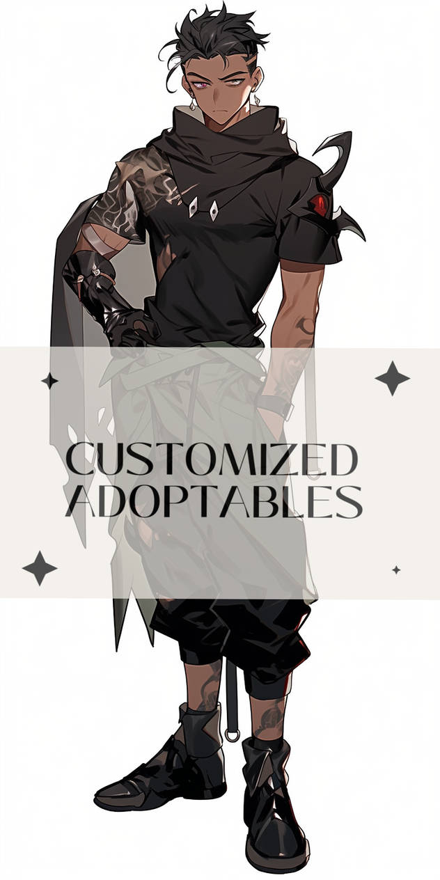 Custom Anime male character Art Commission