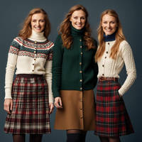 Three women dressed in traditional Scottish dress4