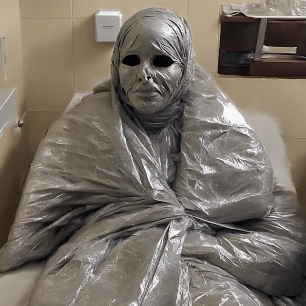 Woman wrapped and mummified in duct tape by cardimart on DeviantArt