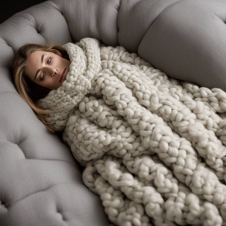 Woman fully wrapped from head to toe a woolsack by cardimart on DeviantArt