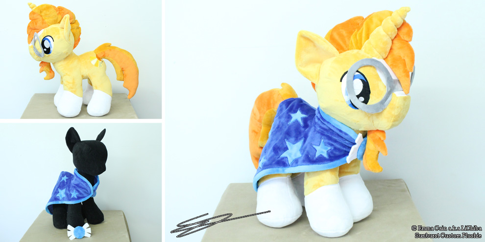 Sunburst Custom 17 inch Pony Plushie