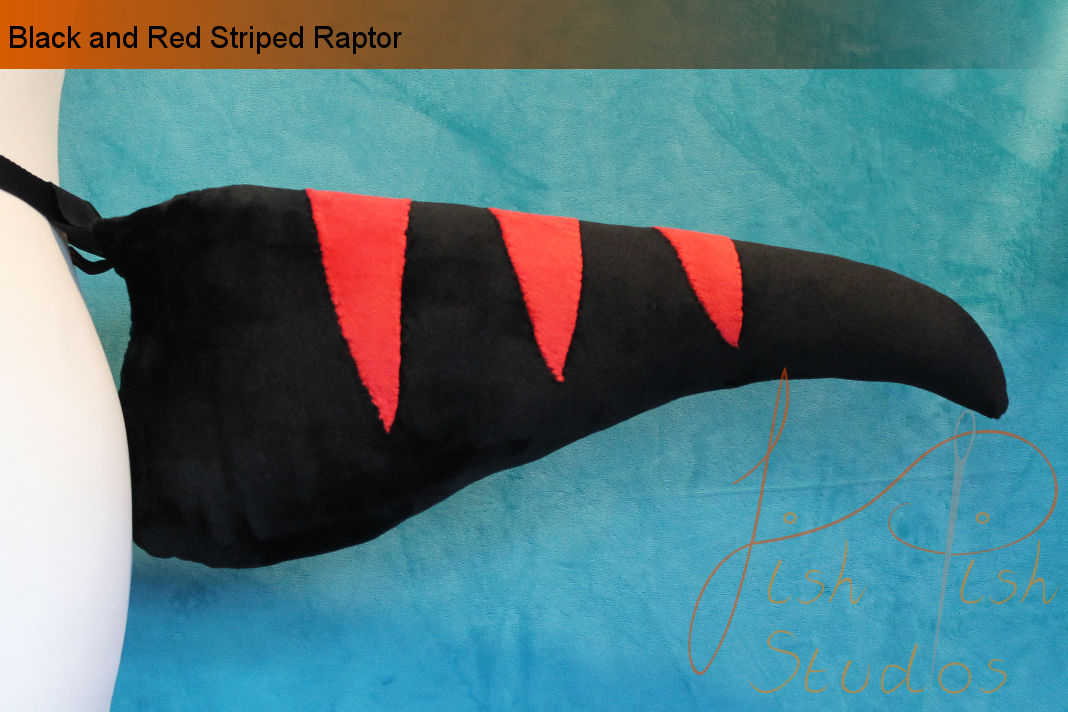 Commissioned Black and Red Striped Raptor Tail by LiChiba on DeviantArt
