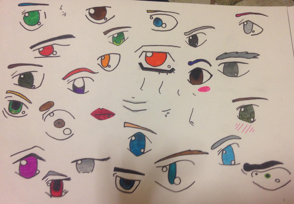 Drawing Practice - Manga/Anime Facial Features by CountessZeePilot on ...