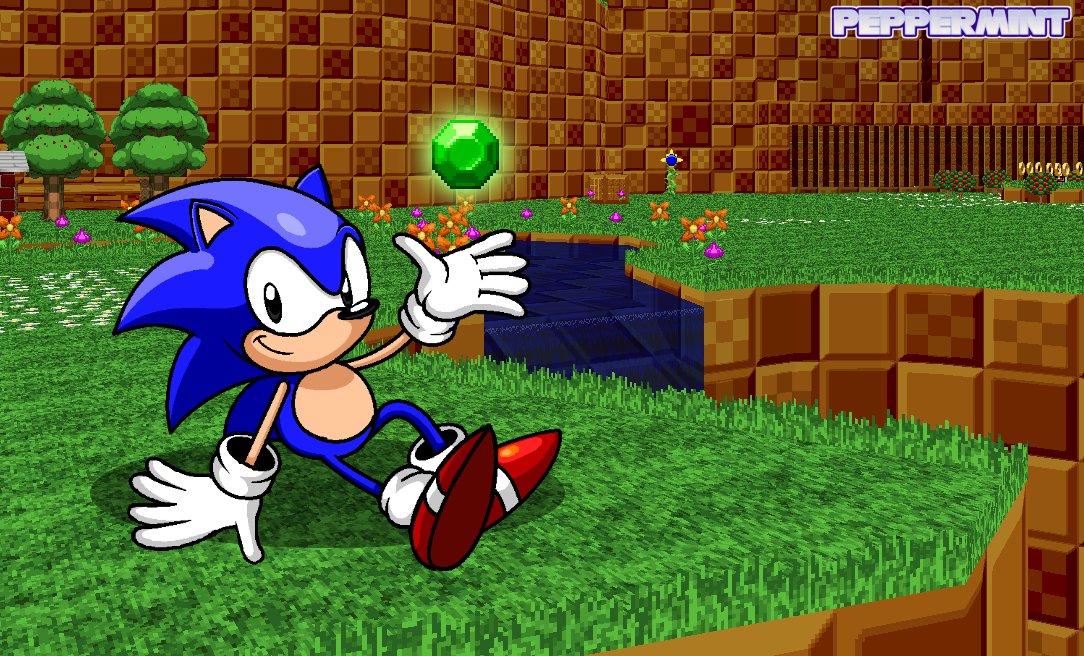 Classic Sonic Render by Peppermint08 on DeviantArt