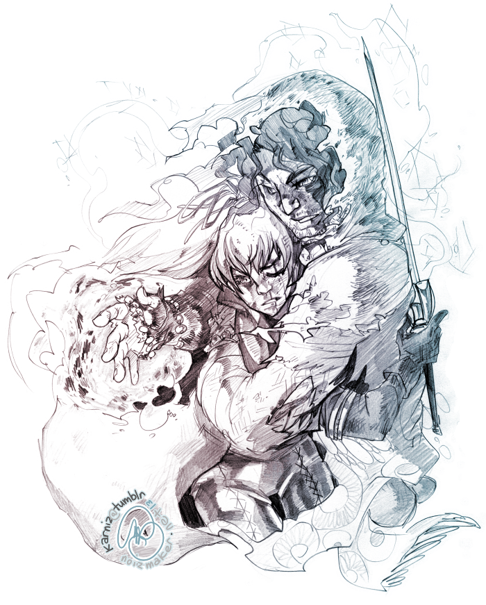 Dark Souls: Heroine + Laurentius by karniz
