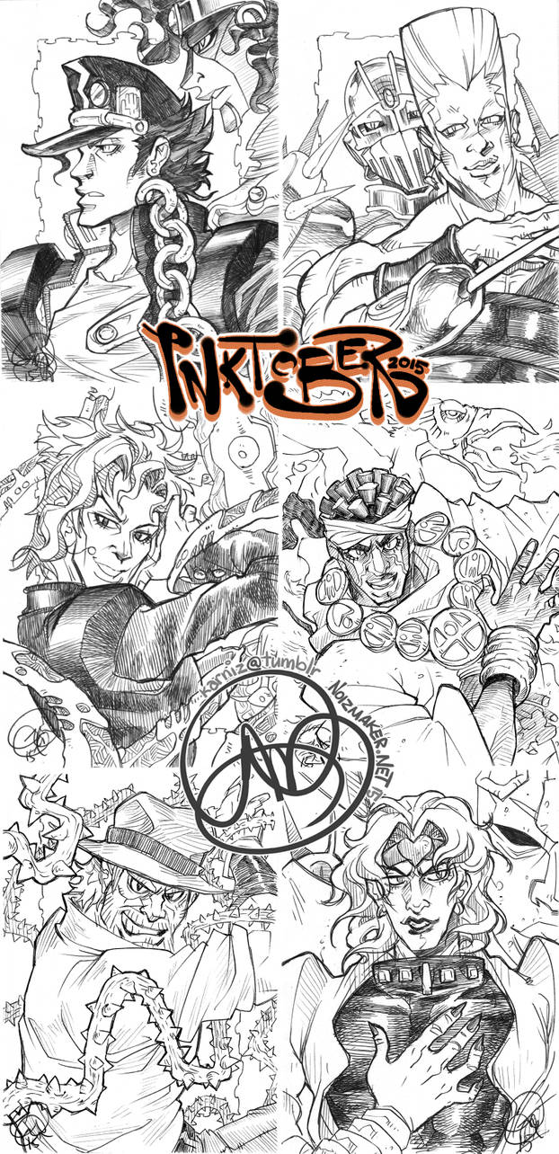 INKTOBER 2015 - Jojo's Bizarre Adventure by karniz