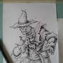 Scarecrow ink sketch