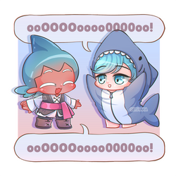 Sorbet Shark Cookie and Peppermint Cookie