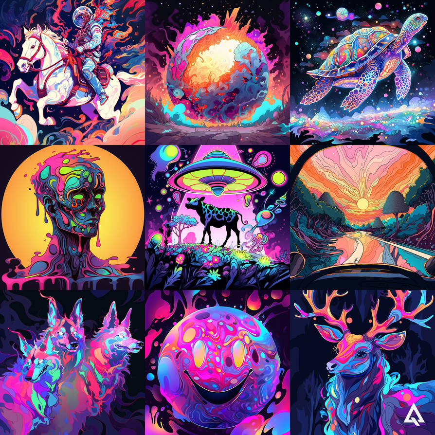 Psychedelic Album Covers | Made with MidJourney by qrisio on DeviantArt