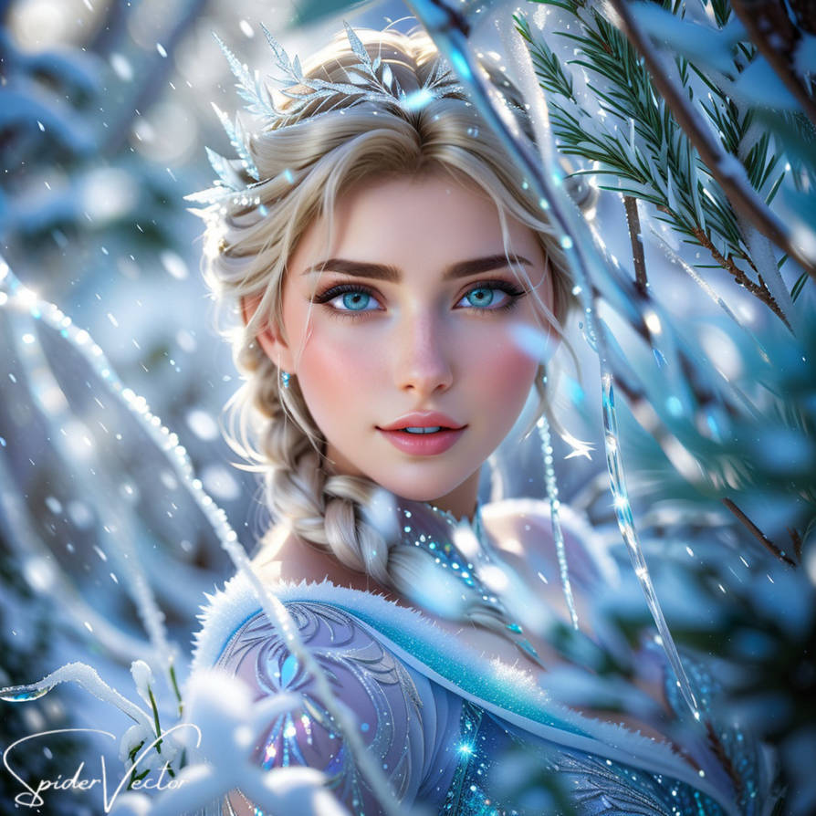 Frozen, Elsa portrait by spidervector on DeviantArt