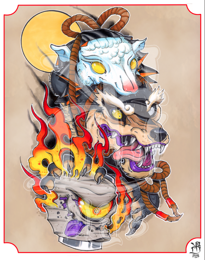 Yokai Wolf by kykomonoto on DeviantArt