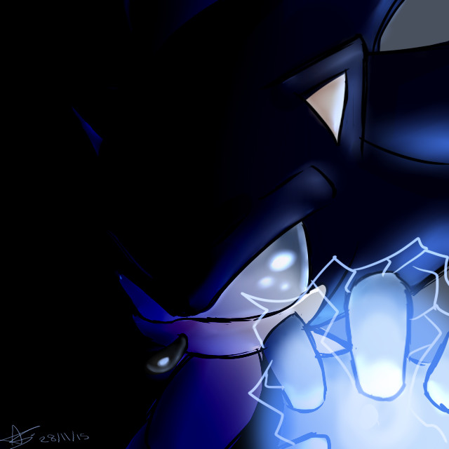 Dark Sonic Pose 2 by TheArtistPanda on DeviantArt