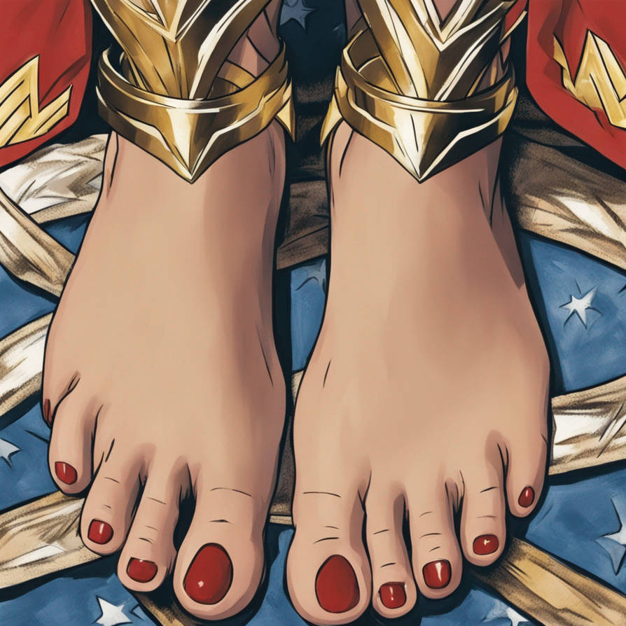 Wonder Woman a close up of her toes
