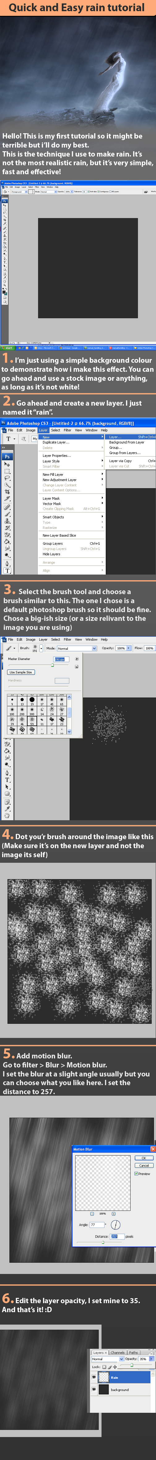 Tutorial - Quick and Easy Rain.