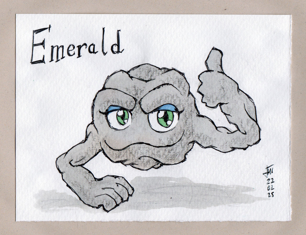 Brilliant Diamond Emerald the Geodude by DerSkizzierer on DeviantArt