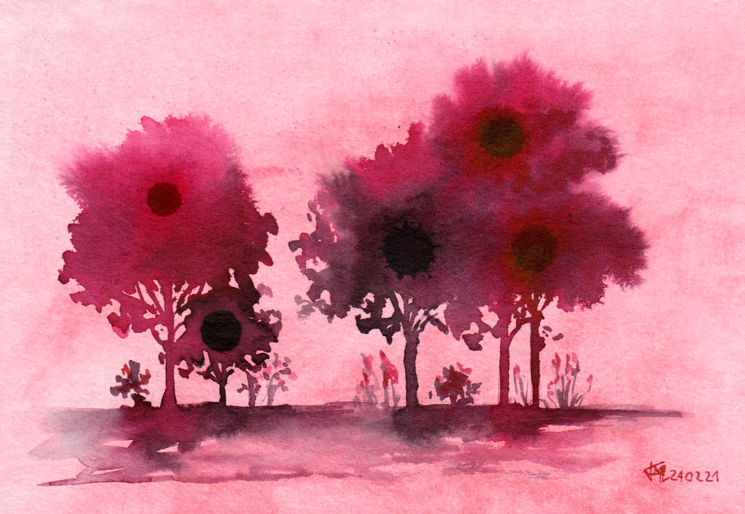 Abstract Ink Trees Ink Blot Trees By Tree Ring Print Nature Inspired Art Ink Blot Natural
