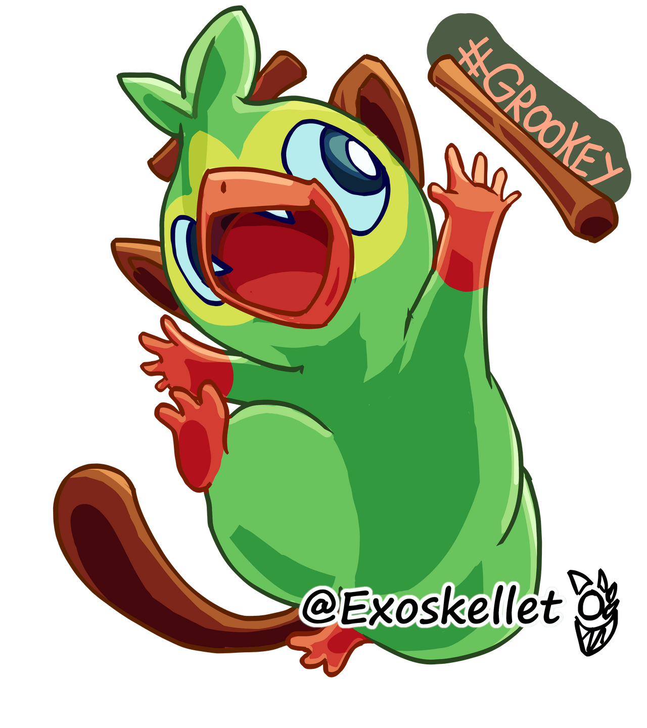 Grokey Face Grookey by Exoskellet on DeviantArt
