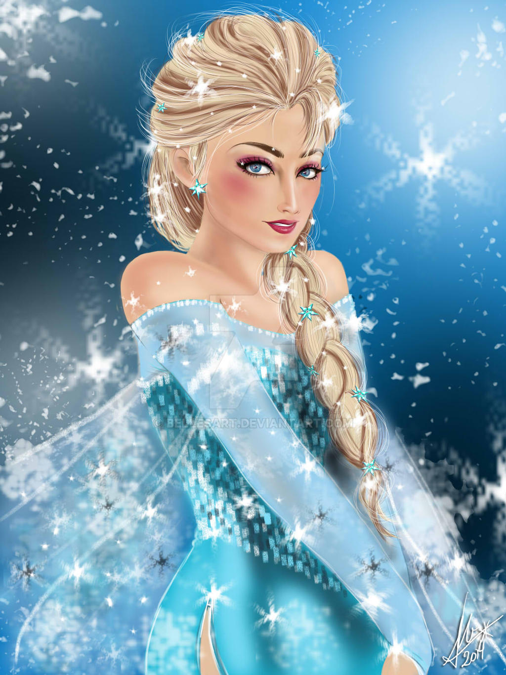 Acadele Elsa Elsa, Queen of Arendelle. by BellesArt on DeviantArt