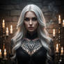 Beautiful White Haired Gothic Lady