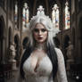 Black And White Haired Gothic Beauty