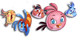 Angry Birds Stella Characters .PNG