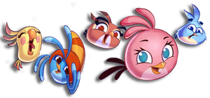 Angry Birds Stella Characters .PNG