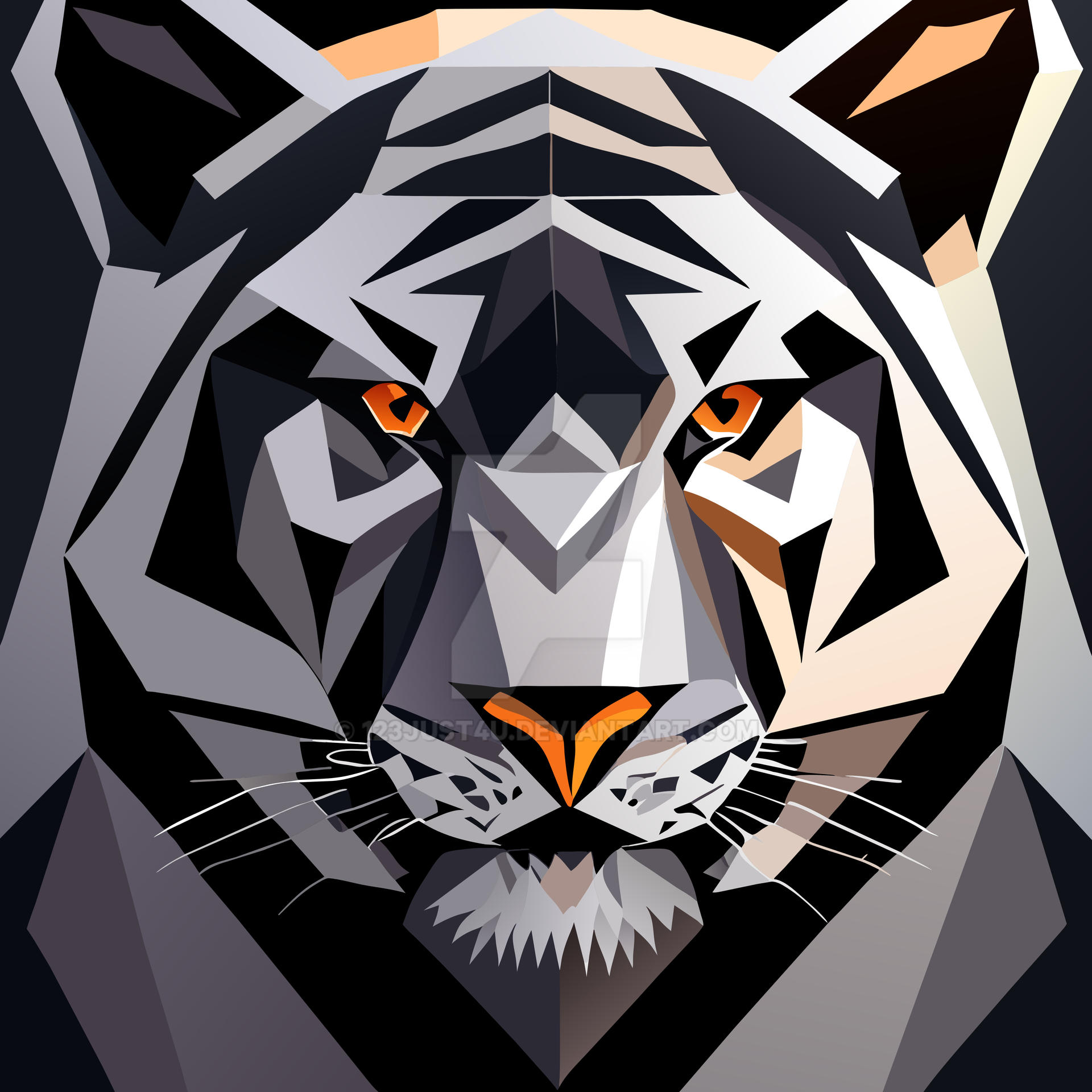 Vector Art: Tiger 4 by 123JUST4U on DeviantArt
