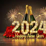 Wishes in Bloom: 2024 Happy New Year!