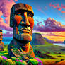 Famous Landmarks: Moai on Easter Island, Chile 2