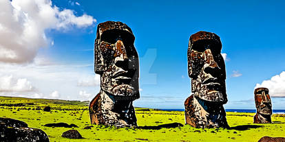 Famous Landmarks: Moai on Easter Island, Chile 6