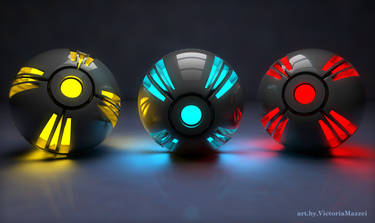 Glowing alien spheres