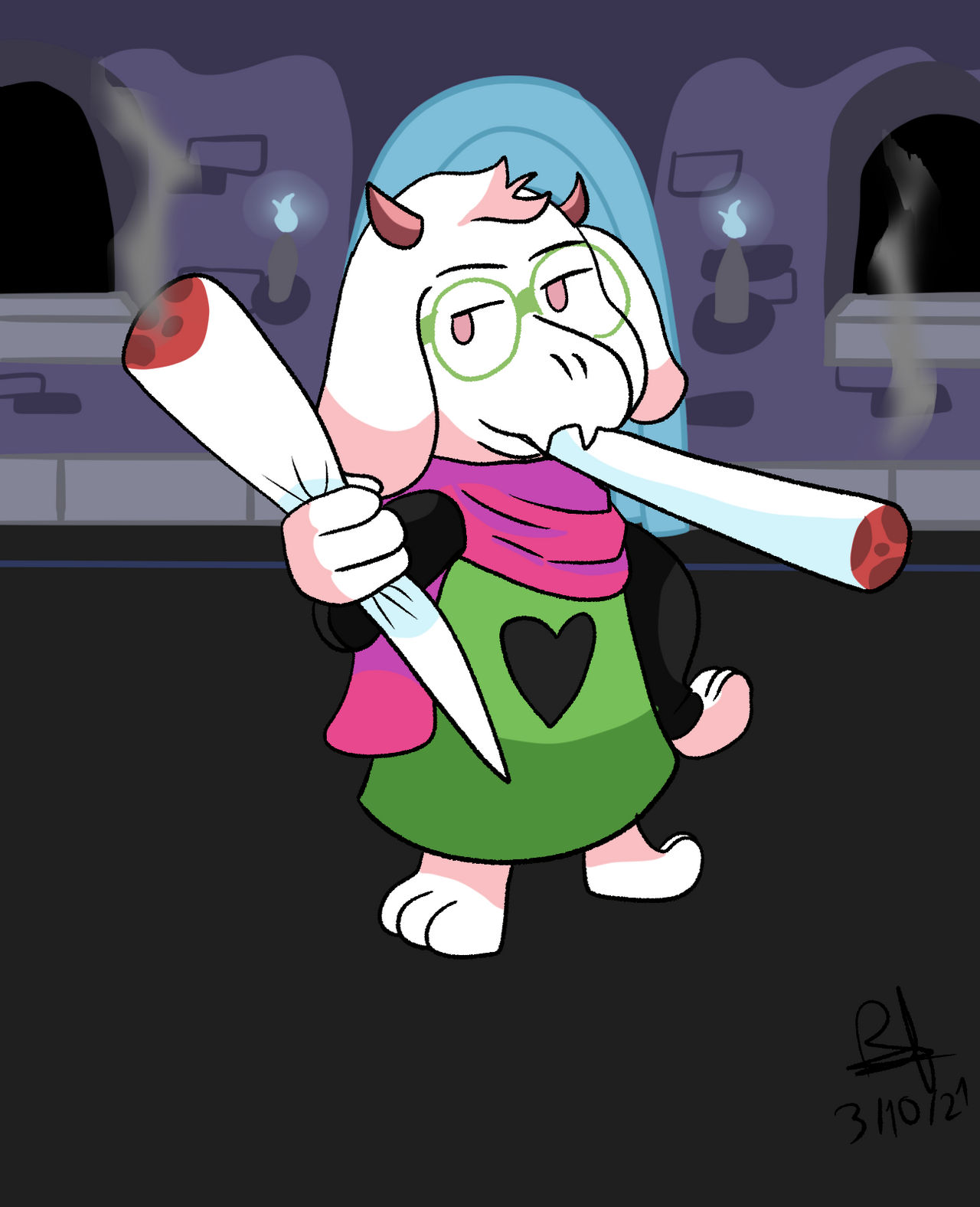 Ralsei Smoking A Dart by ReizorBlade on DeviantArt