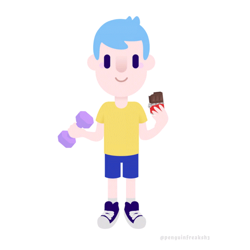 Workout, Eat Sweets - Animated Gif by PenguinFreakSH3 on DeviantArt