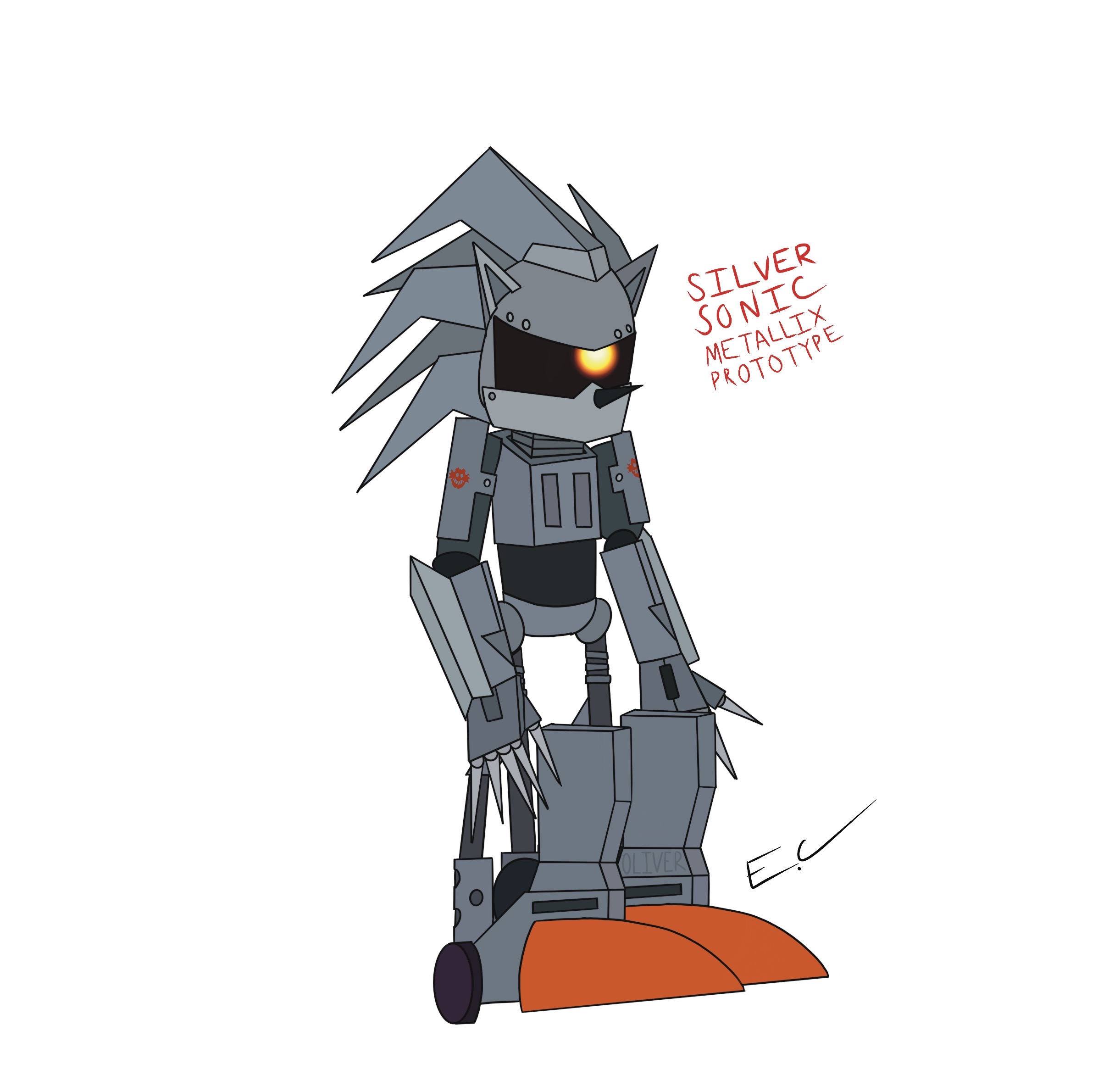 Silver sonic design by ArtofOliver05 on DeviantArt