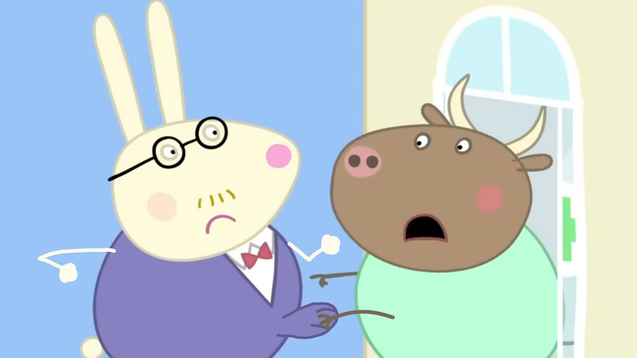 Mr. Rabbit and Mr. Bull Arguing (Peppa Pig) by PeppaandNJFanDraws on ...