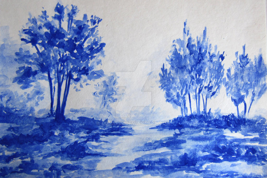 Landscape in blue