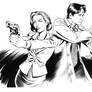 X-FILES: AGENT SCULLY and AGENT MULDER INKS