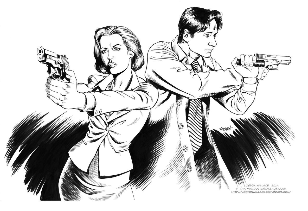 X-FILES: AGENT SCULLY and AGENT MULDER INKS