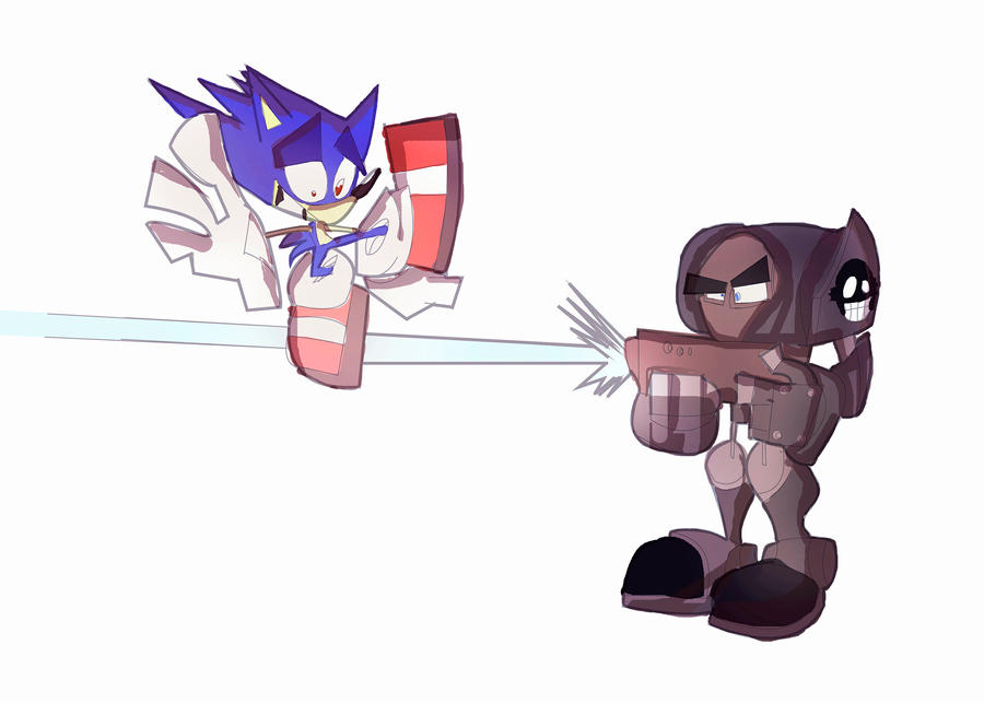 Swatbot Sonic Vs Swatbot by DaveTheSodaGuy on DeviantArt