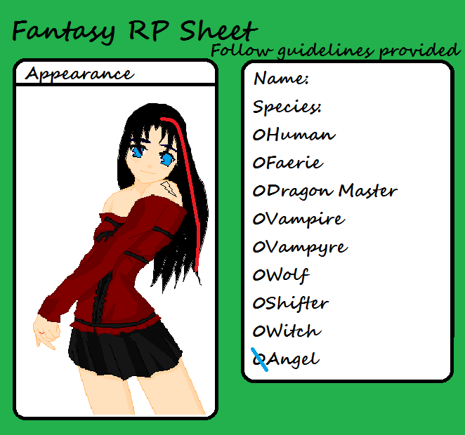 Fantasy RP OC Sheet Sophie by AngelicKitty7 on DeviantArt Fantasy RP OC Sheet Sophie by AngelicKitty7 on DeviantArt
