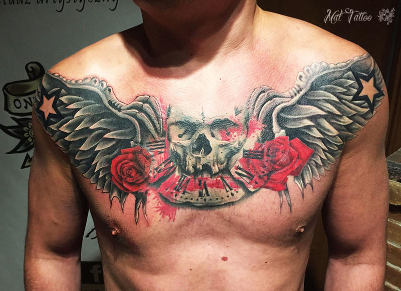 Skull wings tattoo by ripley23 on DeviantArt