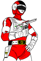 Bioman Red One Vector