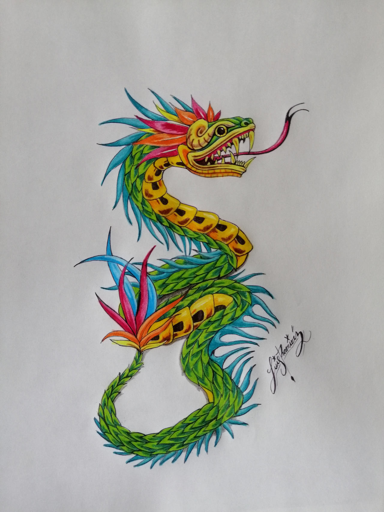 Serpiente emplumada by LuisRdibujarte on DeviantArt