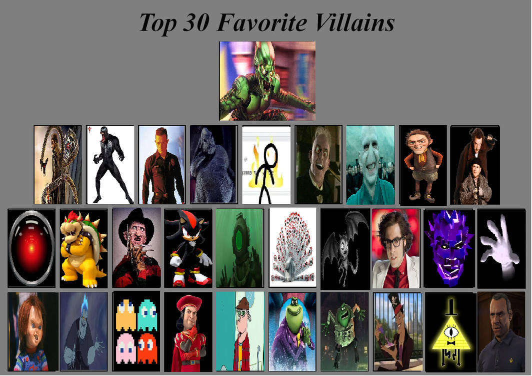 Top 30 Favorite Villains Blank By Artdog22 On Deviantart Top 30 Favorite Villains Blank By Artdog22 On Deviantart