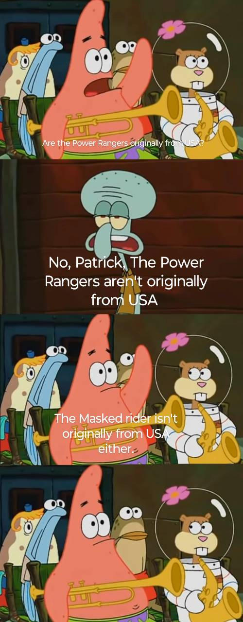 Patrick asks about Power Rangers by CharloFurentese2020 on DeviantArt