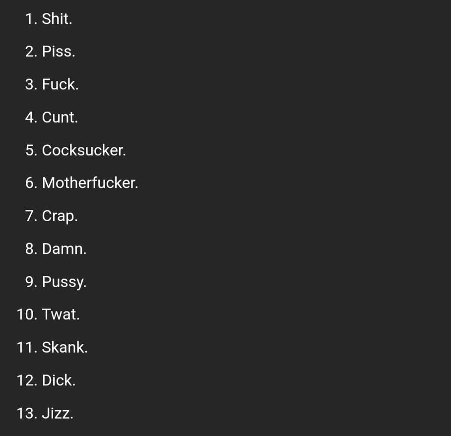 Bad Word Deviantart The 13 bad words by CharloFurentese2020 on DeviantArt