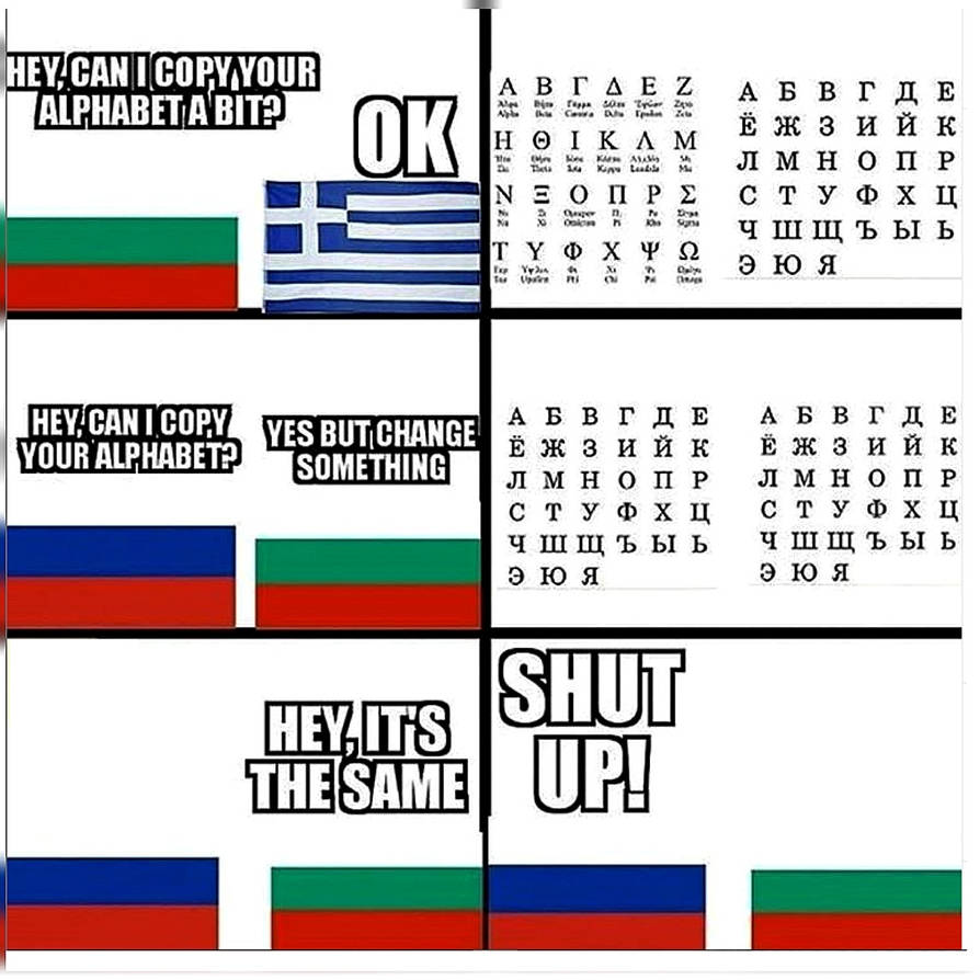 Bulgarian Vs. Russian Russian Alphabet or Bulgarian Alphabet (Cyrillic) by Kzvasilski on ...